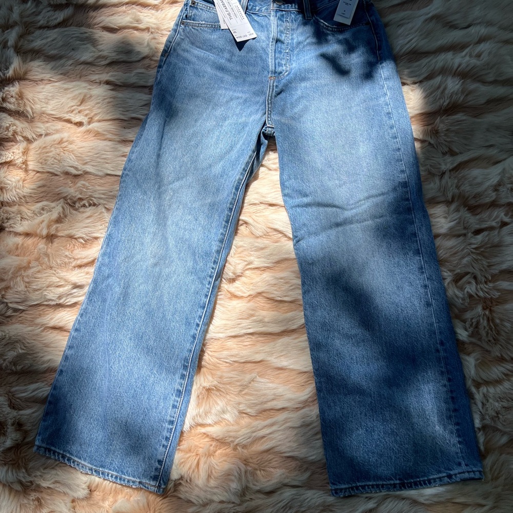 Denim Forum Light Blue Wide-Leg Jeans